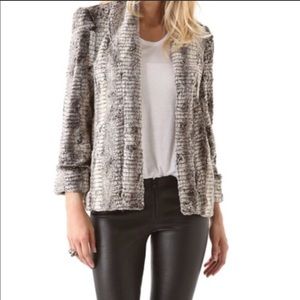 alice + olivia Leana Faux Fur jacket